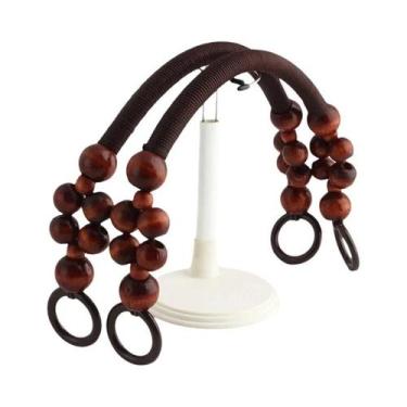 Imagem de Alças De Bolsa De Madeira Com Contas De 19 Polegadas, 10 Cores, Alças 