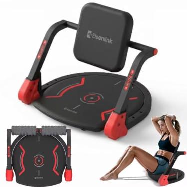 Imagem de Eisenlink - Máquina de sentar ABMAX-Gen3 Ab Exercise Equipment com encosto plano. Máquina multifuncional de treino abdominal para academia em casa com trituração abdominal de 4 níveis, rolo de