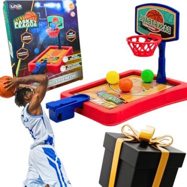 Imagem de Mini jogo de basquete para crianças lançador de bolinhas tabuleiro portátil brinquedo desmontável presente menino dia das crianças natal 2026