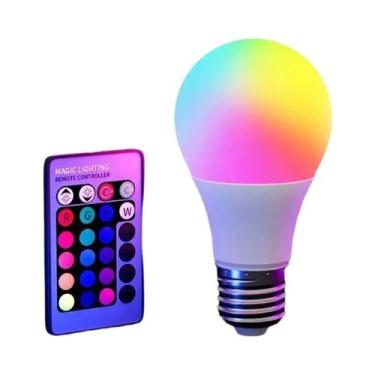 Imagem de Lâmpada LED RGB E27 220V 230V Com Controle Remoto IR, Lâmpada Spot Col