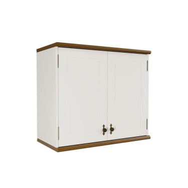 Imagem de Aéreo Retrô 2p Off White-nogueira Armário De Cozinha