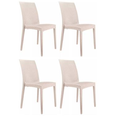 Imagem de Kit Com 4 Cadeiras Ibiza Estrutura Em Polipropileno Fratini Fendi
