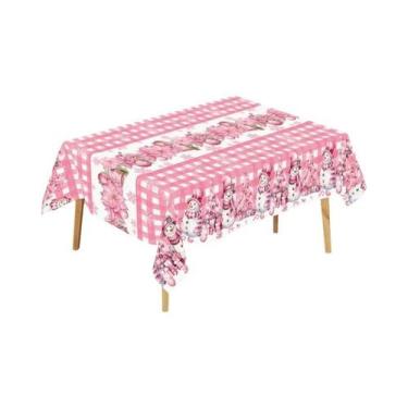 Imagem de Toalha De Mesa De Natal Descartável De Plástico Para Decoração De Cozi
