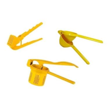 Imagem de Kit Cozinha Espremedor Alho Batata Limão 3 Peças Utilidades - Cozinha 