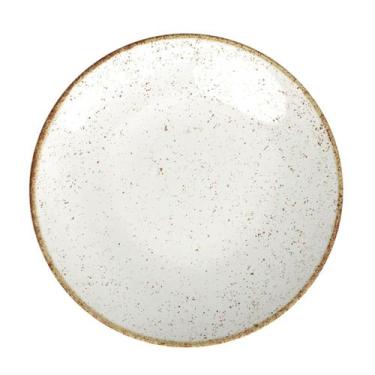 Imagem de Prato Sobremesa Tramontina Rústico Marrom em Porcelana Decorada 21cm M