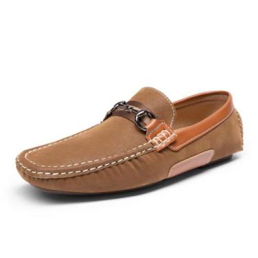 Imagem de Sapatos Bruno Marc Moc Toe Tan Mocassim Driving Penny Loafers 11
