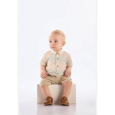 Imagem de Conjunto Body Bermuda Linho Up Baby-Masculino