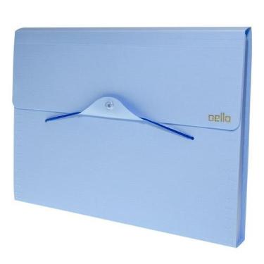 Imagem de Pasta sanfonada A4 12 divisórias azul pastel Linho SERENA Dello