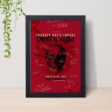 Imagem de Quadro Devils Night Dark Romance A4 C/ Moldura e Vidro 03 Cor: Preto -