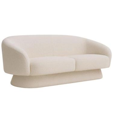 Imagem de Sofá Orgânico 03 Lugares 180cm Liz Bouclé Off White - Nexta Casa, Off 