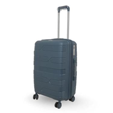 Imagem de Mala De Bordo Menat Elefante 10kg Polipropileno Azul 4 Rodas Com Cadea