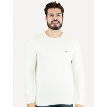 Imagem de Suéter Tommy Hilfiger Masculino Crewneck Essential Cotton Off-White-Masculino