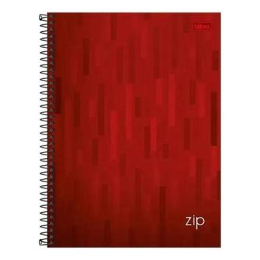 Imagem de Caderno Espiral Universitário Zip Listras 10 Matérias Vermelho - Tilib