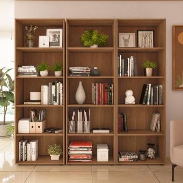 Imagem de Conjunto Sala de Estar: 3 Estantes Multy 4624 - Artely