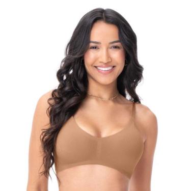 Imagem de Top Nude Canelado Termofusionado com Bojo Fixo Amêndoa - Zee Rucci, P