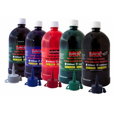 Imagem de Kit 5L de tinta para pincel de quadro branco 1 de cada cor