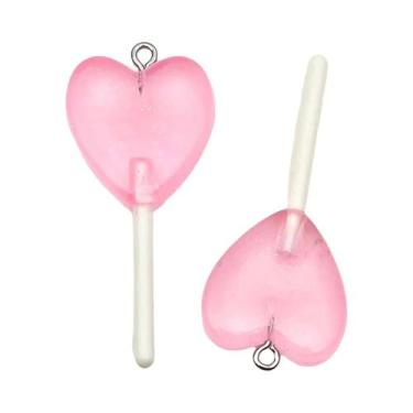 Imagem de Pingentes De Resina Coloridos Em Formato De Pirulito 10un. 22x47mm Pin