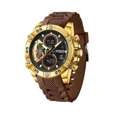 Imagem de Relógio Esportivo Masculino À Prova d'Água Com LED Luminoso, Cronógraf