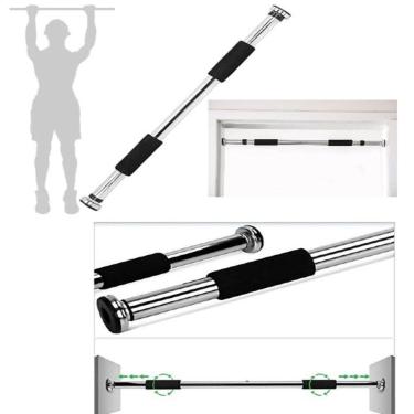 Imagem de Barra Fixador Fitness Ajustavel Flexao Abdominal Treino Academia Exercicios Fixador De Porta