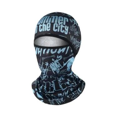 Imagem de Balaclava Masculina De Verão Em Seda Gelada Para Ciclismo, Proteção So