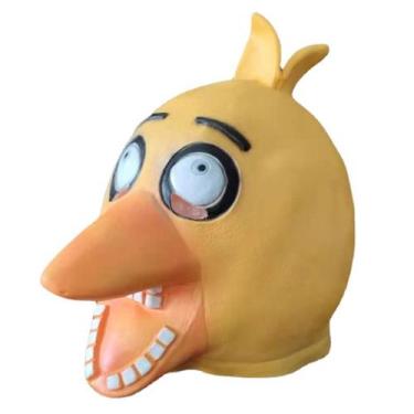 Imagem de Chapéu, máscara facial completa de látex, fantasia de cosplay de coméd