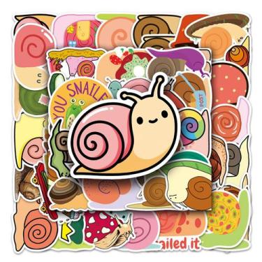 Imagem de Adesivos de vinil impermeável Snail Animal 50 unidades/lote - yiweisai