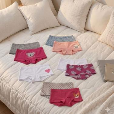 Imagem de Calcinha Infantil Boxer Box Short Shortinho Kit Com 4 Lindas Peças - F