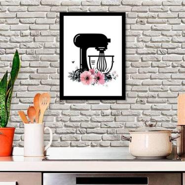 Imagem de Quadro Decorativo Batedeira com Flores