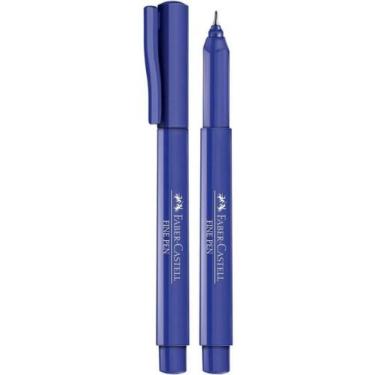 Imagem de Caneta Fine Pen Ponta Ultra Fina 0.4mm Faber Castell Azul - Tris