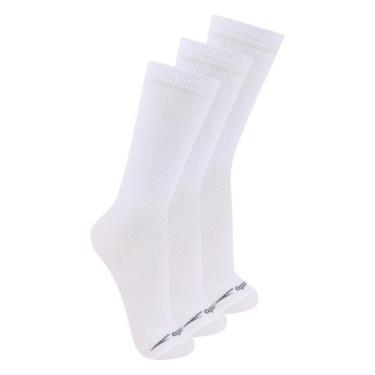 Imagem de Kit com 3 Pares de Meias Esportiva Cano Longo Speedo 8026, Branco, 39-