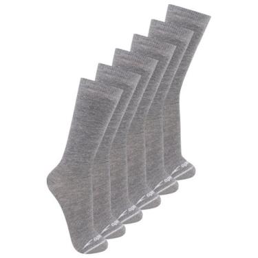 Imagem de Kit com 6 Pares de Meias Esportiva Cano Longo Speedo 8026, Cinza, 39-4