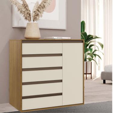 Imagem de Comoda 5 Gavetas 1 Porta em MDF Select Belmax