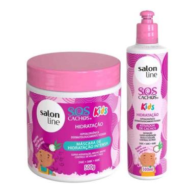 Imagem de Kit Ativador de Cachos e Máscara SOS Cachos Kids - Salon Line