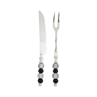 Imagem de Conjunto para Bolo Joie de Vivre Fracalanza em Aço Inox com Faca e Espátula