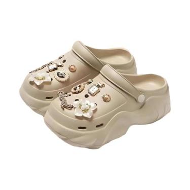 Imagem de Sandálias Femininas DIY Com Corrente Prateada E Decoração De Urso, Est