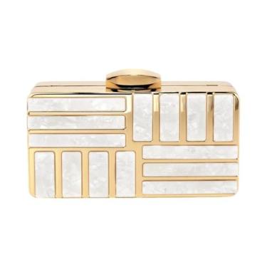 Imagem de Bolsas De Noite Femininas De Acrílico Com Glitter, Estilo Vazado De Lu