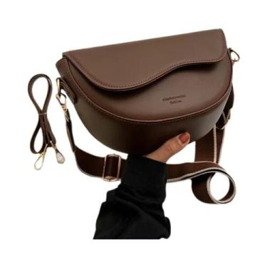 Imagem de Bolsa De Ombro Feminina De Moda Em Couro PU, Pequena, Com Alça Larga, 