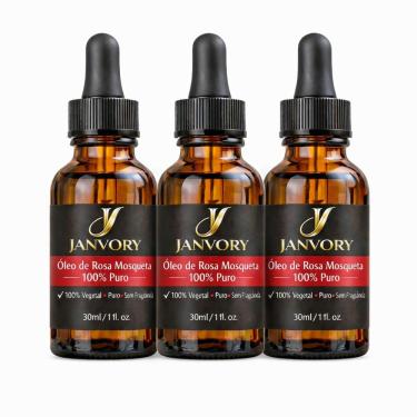 Imagem de Kit com 3 Óleos de Rosa Mosqueta 100% Puros 30Ml Cada (90 Ml No Total)
