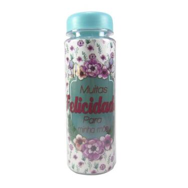 Imagem de Garrafa de plástico com tampa rosqueavél 500 ml - QUERO PRESENTEAR, TI