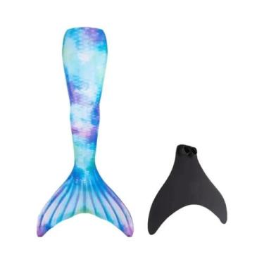 Imagem de Fantasia De Sereia Para Crianças E Adultos, Traje De Natação Com Monof