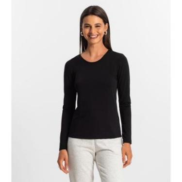 Imagem de Blusa Manga Longa Feminina Rovitex Preto-Feminino