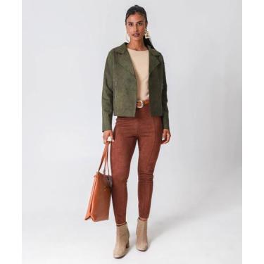 Imagem de Calça Feminina Legging Suede Marisa Marrom-52181, Marrom, GG