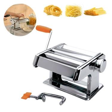 Imagem de Máquina de Macarrão Manual Inox 3 em 1 Lasanha Talharim e Espaguete - 
