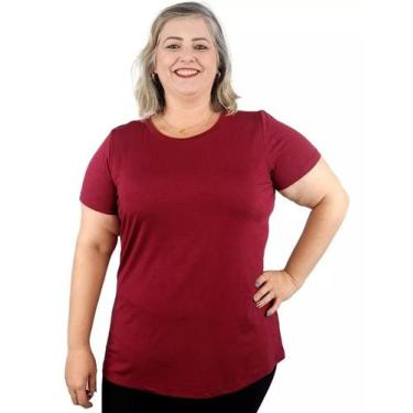 Imagem de Camiseta T-shirt Blusa Plus Size Feminina Básica - Coalizão Fashion, B