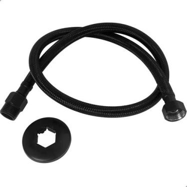 Imagem de Engate Flexível Preto Trançado 80cm Rabicho ½ Pol Água Quente E Fria M