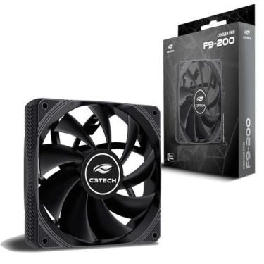 Imagem de Cooler Fan Para Gabinete C3Tech 120mm 12cm Preto F9-200BK