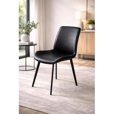 Imagem de Cadeira Basic Preto para Sala de Jantar, Escritório ou Consultório Whi