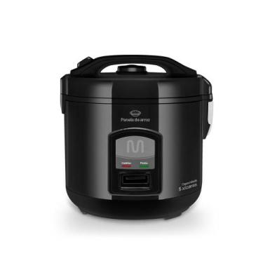 Imagem de Panela De Arroz 5 Xícaras com Função Manter Aquecido 127V 400W Preta M
