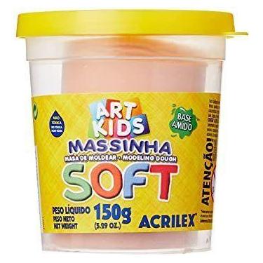 Imagem de Massa De Modelar Soft 150gr Acrilex Amarelo Pele Massinha De Modelar S