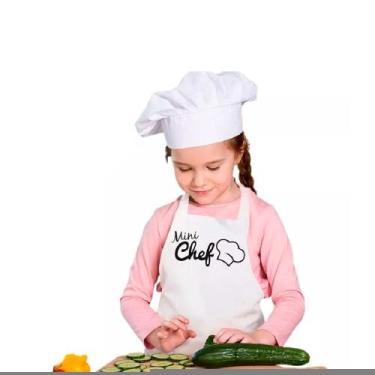 Imagem de Avental Infantil Vida Pratika Mini Chef Branco